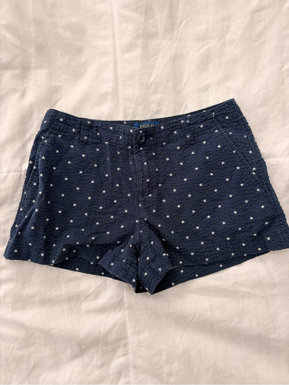 Polo by Ralph Lauren Navy Star-Print Girls Shorts
